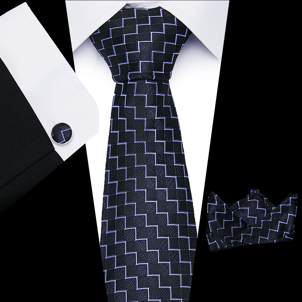 Новые свадебные вечерние мужские галстуки фиолетовые полосатые модные дизайнерские галстуки для мужчин бизнес 8 см Dropshiiping набор галстуков L10003 - Цвет: S113