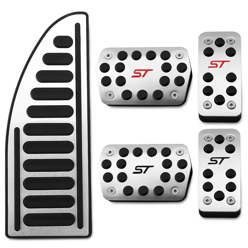 Stainless Steel Car Pedal Covers stainless steel pedal cover Pedals Set for Ford Focus 2 3 4 MK2 MK3 MK4 Kuga Escape RS ST 2005-Accessories