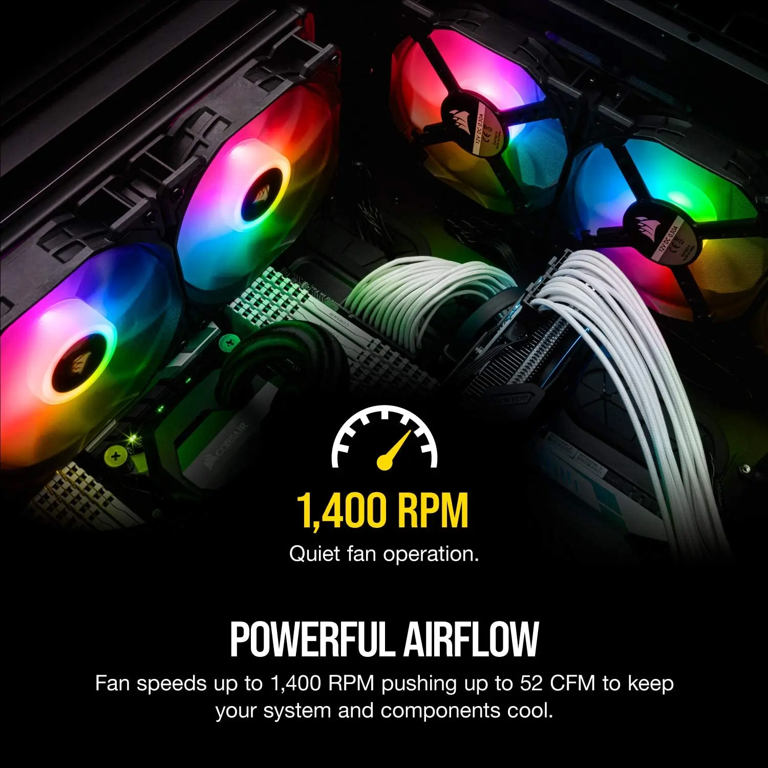 Одиночный Комплект Corsair Fan iCUE SP120 RGB Pro Performance 120 мм/(комплект с тройным вентилятором