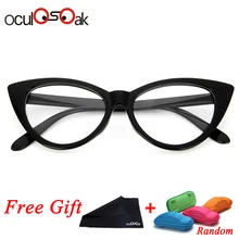 Женские очки кошачий глаз оправа кошачий глаз прозрачные очки Женская Рамка для очков ретро женские очки брендовый дизайн с коробкой