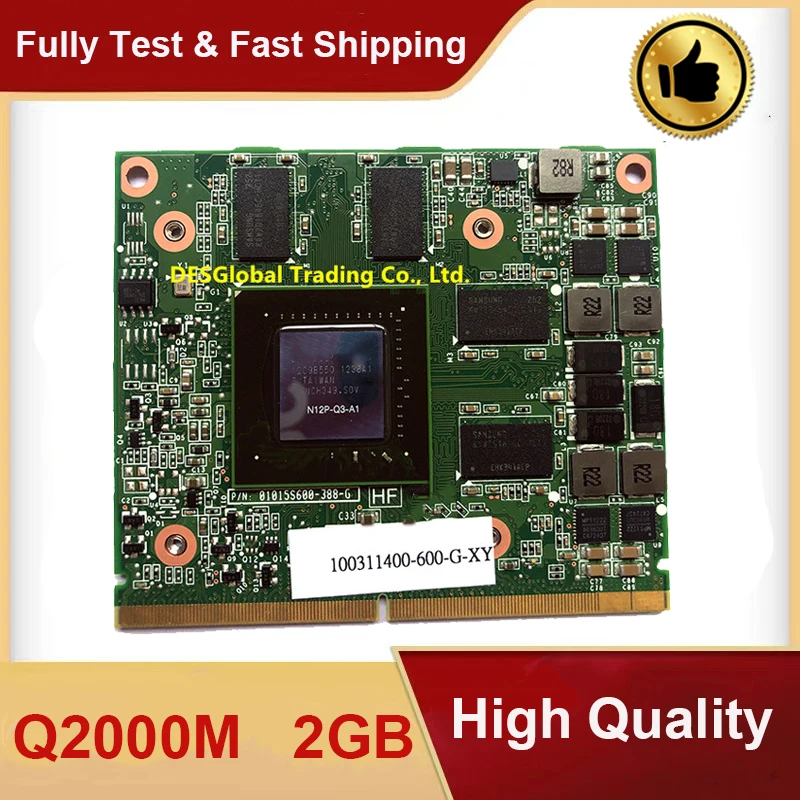 Quadro 2000M Q2000M 2G Video VGA Graphic Card N12P-Q3-A1 For