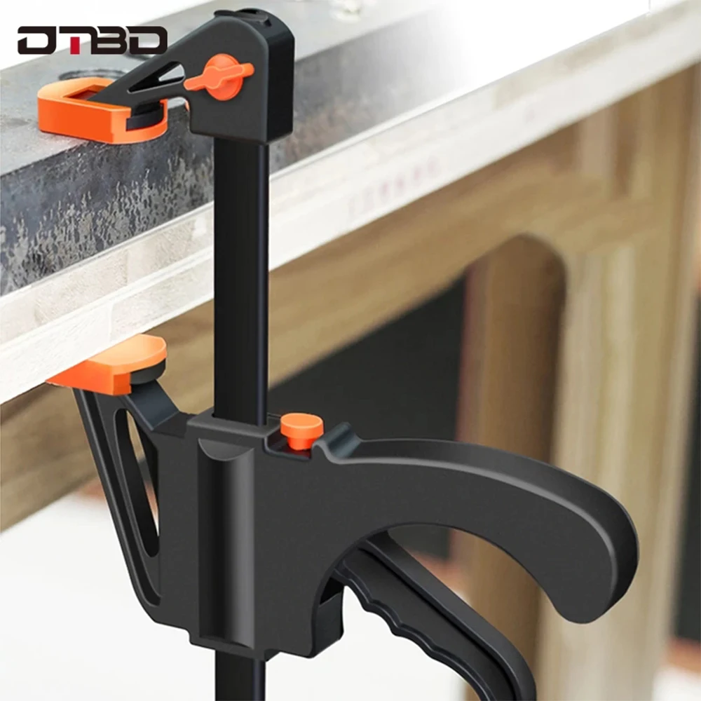 DTBD Spreader Work Bar Clamp F Clamp Gadget Tool DIY Hand Speed Squeeze Quick Ratchet Release Clip Kit 4 Inch Wood Working hex ratchet wrench 1 4 inch mini hex quick release socket tool ratchet set repair spanner hand tools kit screwdriver drill bits