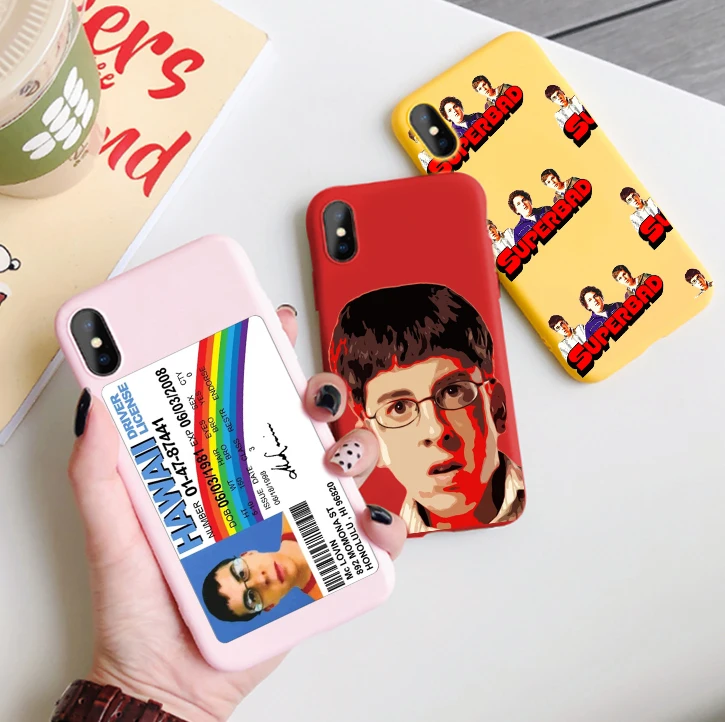 Чехол mclovin - superbad карамельных цветов из ТПУ для телефона iphone X 7 XS XR XSMAX 11 11Pro 11ProMax