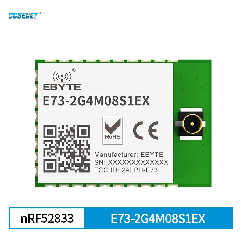 2.4GHz nRF52833 BLE5.1 RF Module Mesh Thread ZigBee 8dBm CDSENET E73-2G4M08S1EX For UAV Smart Home Wireless Transceiver Receiver e104 bt11g pcb ipx uart mesh ad hoc network bluetooth module efr32 ble 2 4ghz 20dbm transmit power wireless transceiver receiver