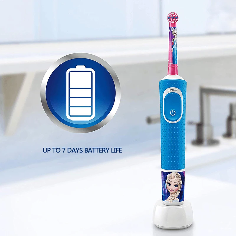 Oral B Children Recharging Electric Toothbrush 2 Modes Waterproof Gum Care Safety Sensitive Teeth Brush Heads for Kids Ages 3+ Oral B Children Recharging Electric Toothbrush 2 Modes Waterproof Gum Care Safety Sensitive Teeth Brush Heads for Kids Ages 3+