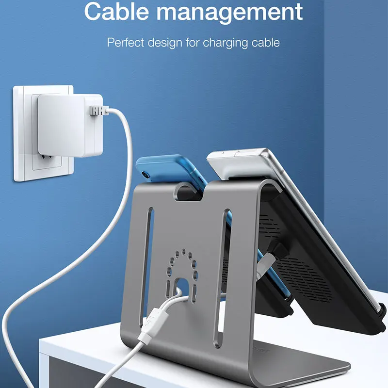  New Dual Handset Wireless Charger Aluminum Alloy Bracket Suitable for 10W Fast Charging of Apple Mo