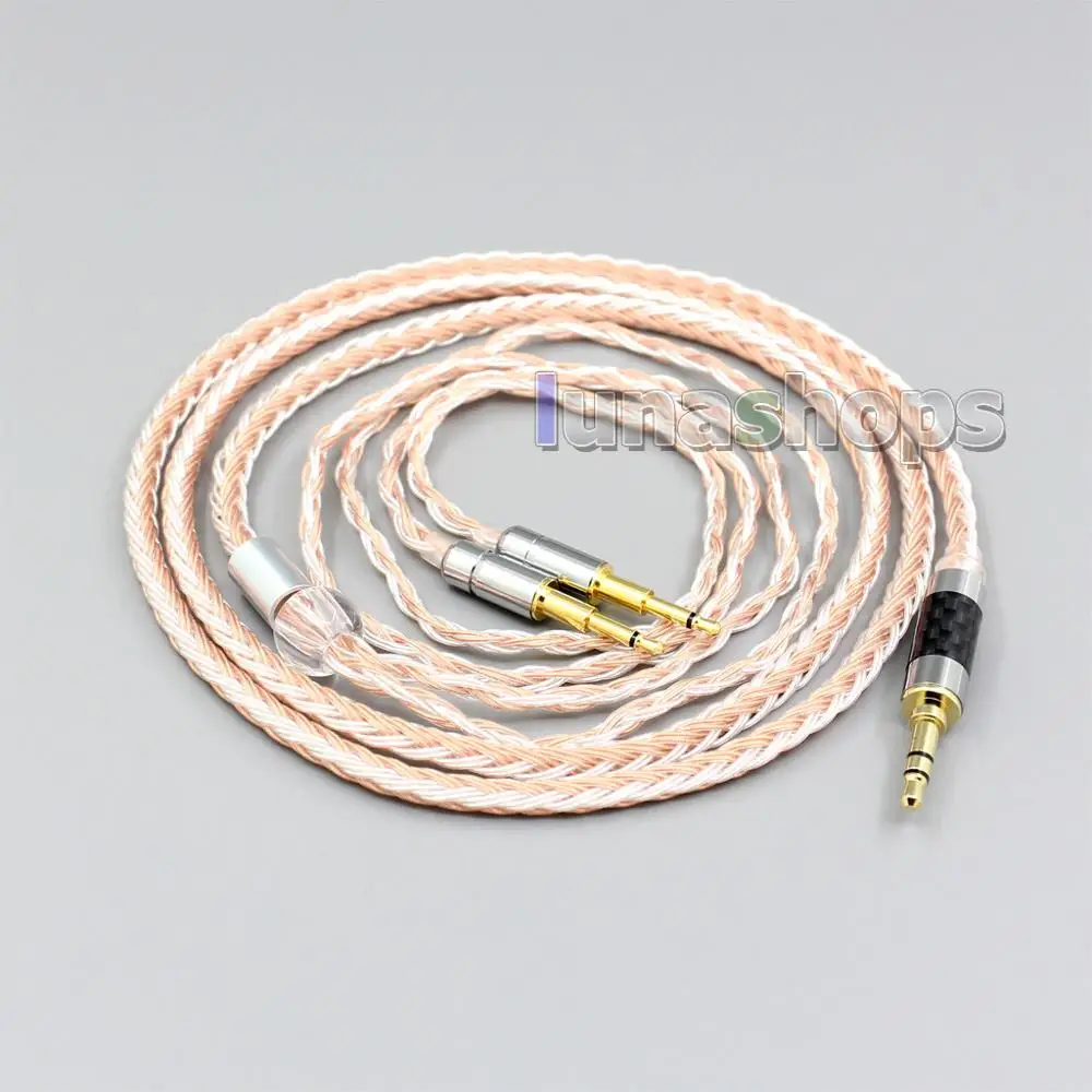 LN006453 2,5 мм 3,5 мм XLR сбалансированный 16 ядерный OCC Серебряный смешанный кабель для наушников Oppo PM-1 PM-2 плоский магнитный