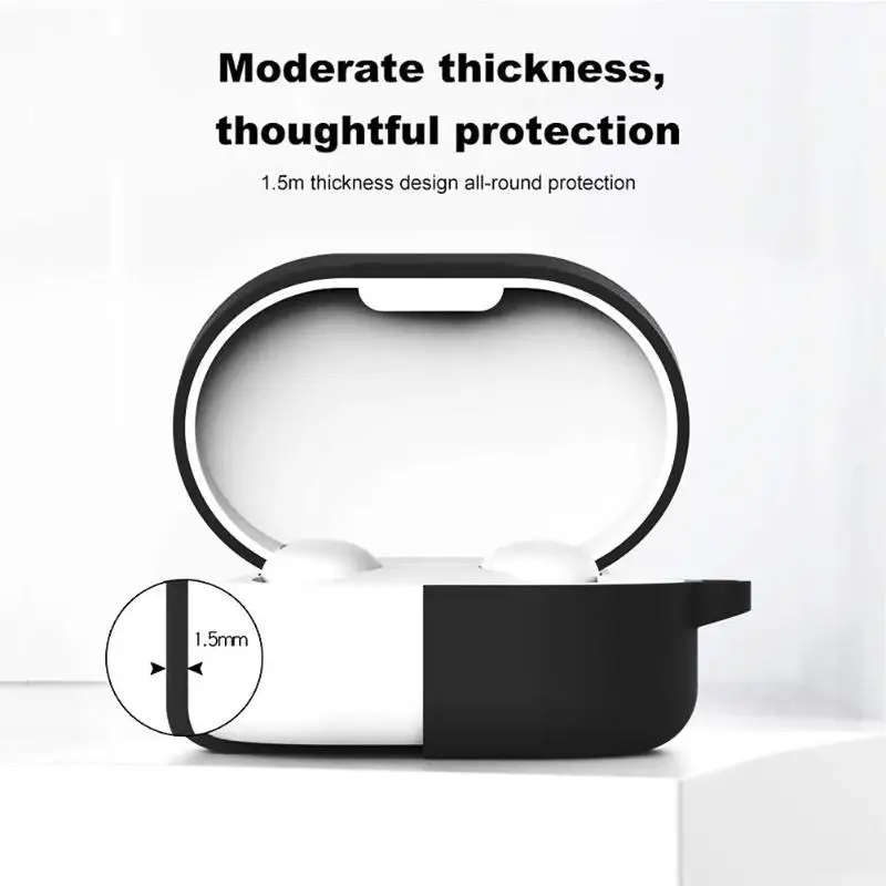 Silicone Earphone Case Protective Cover For Xiaomi Redmi Airdots TWS Wireless Bluetooth Headphone Headset Charging Box Wireless