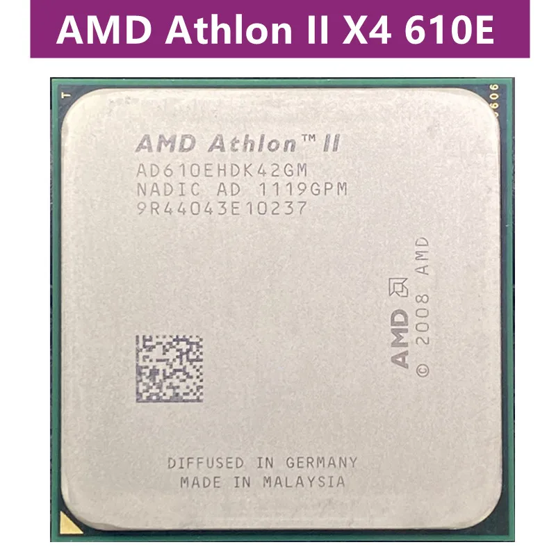 Четырехъядерный процессор AMD Athlon II X4 610E 610 2 4 ГГц AD610EHDK42GM разъем AM3 | Компьютеры и