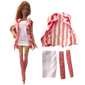 

NK One Set Doll Outfit Fashion Dress Handmade Party Outfit Stocking For Barbie Doll Accessories Baby Toy 257A