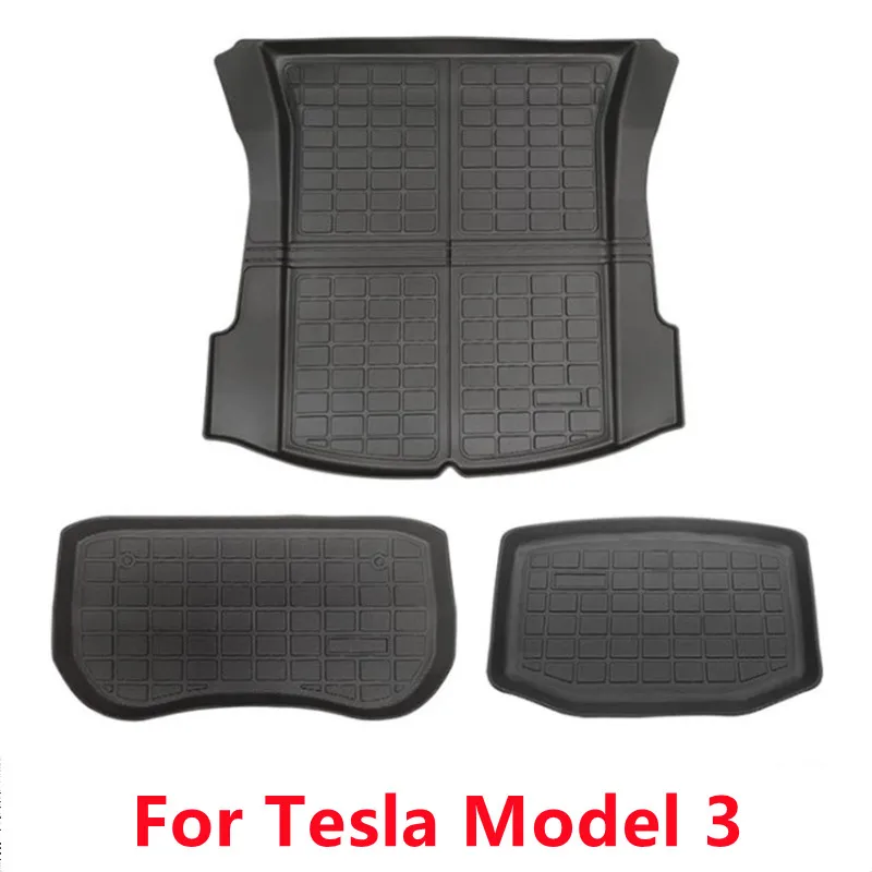 Tesla Model 3 коврик для багажника переднего и заднего вида автомобиля защитные