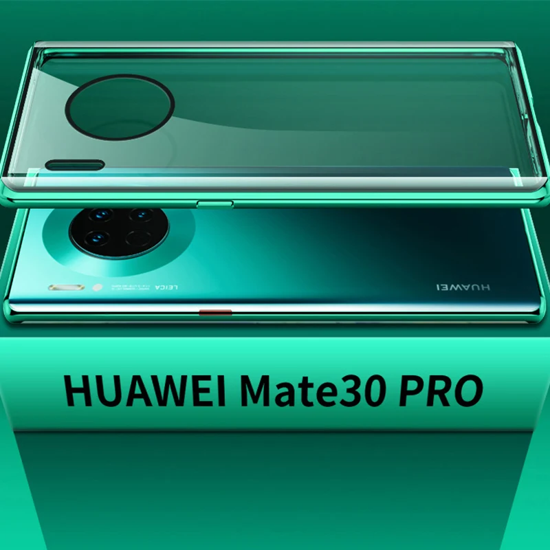 Магнитный чехол для телефона huawei mate 30 Pro 360, полностью защитные чехлы, закаленное стекло, оболочка mate 30 Pro, металлический чехол Bumber