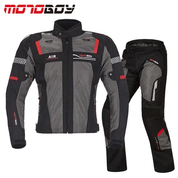 

MOTOBOY Men's Motorcycle breathable jackets racing pants Motocross Dirt Bike Riding jacket Jersey CE Protective Gears Suits