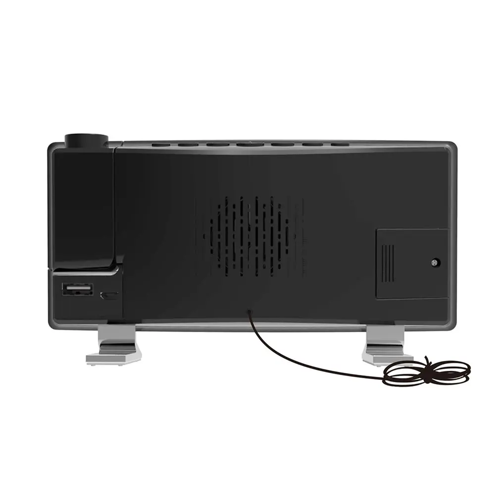 Radio Projection Alarm Clock Large Screen Led Display Electronic Clock Surface Double Alarm Clock Bedroom Home Clock