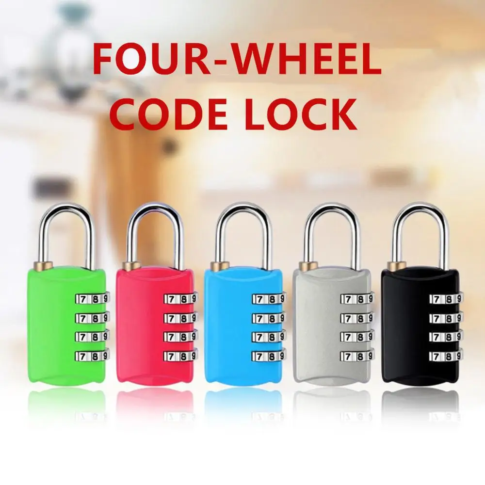 

Luggage Travel Lock 4 Dial Travel Padlock Password Lock for Luggage Suitcase Baggage Toolbox Gym Locker Metal Code Password Lock