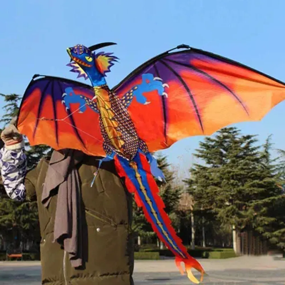Huge 3D Dragon Kite Single Line With Tail Family Outdoor Sports Toy Children n n 