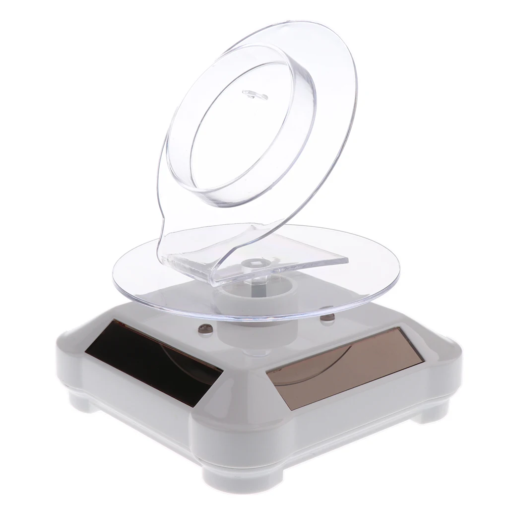Rotating Turntable Jewelry Display Stand Solar Or AA Battery Powered