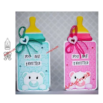 

New Metal cutting dies Bear and pacifier cut die mold decoration Scrapbook paper craft knife mould blade punch 2020