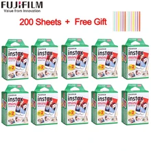 Белая пленка Fujifilm Instax Mini 9 3 дюйма 10 20 30 40 50 60 100 листов для камеры моментальной печати Polaroid FUJI Mini 9 8 7s 70 90