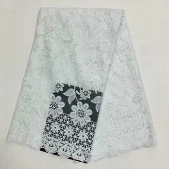 

New 2020 French Mesh Lace Fabric Latest African Tulle Lace Fabric With 3 D Flowers For Nigerian Men Women Dress Wedding Party