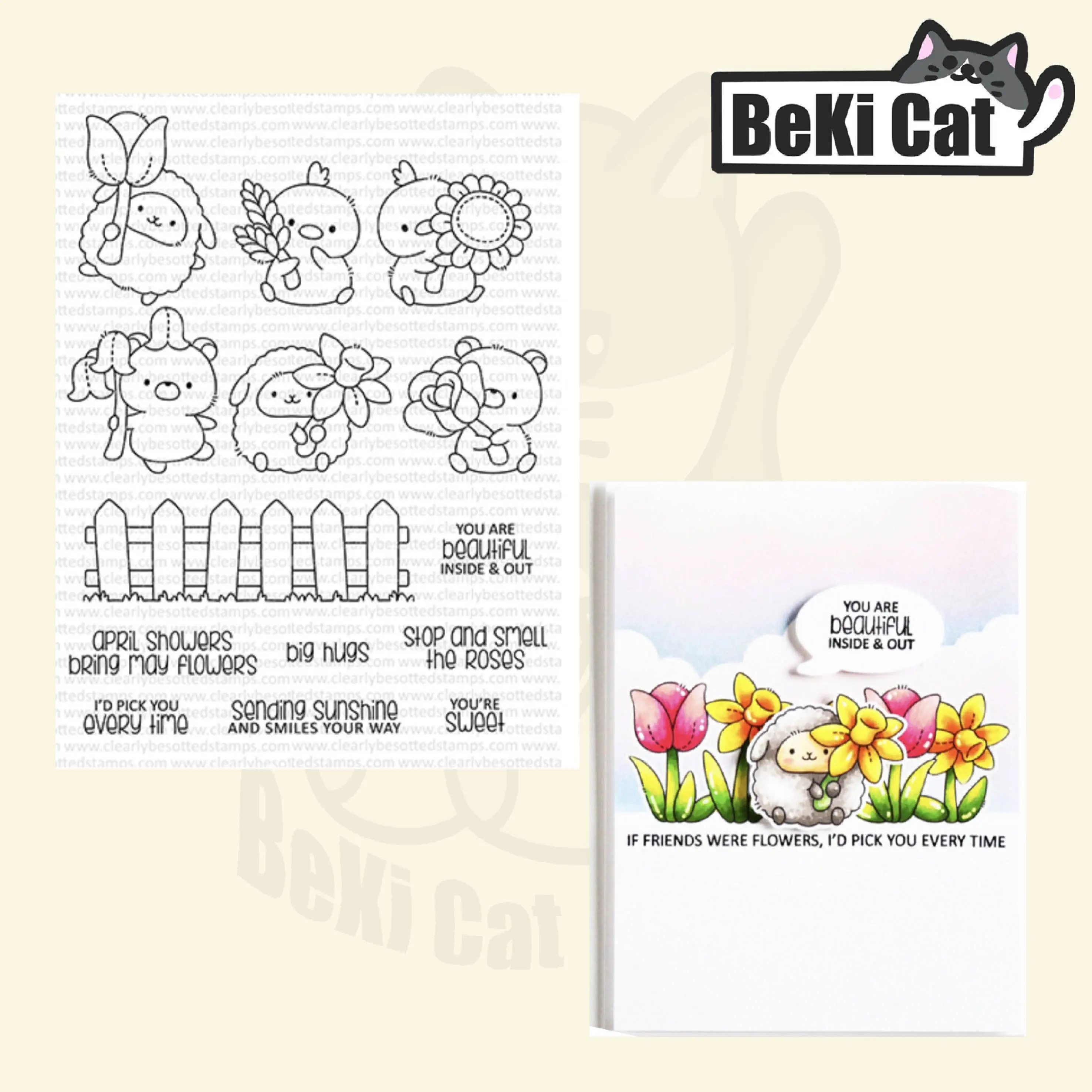 Животные цветы прозрачные штампы для DIY скрапбукинга/карты делая забавные