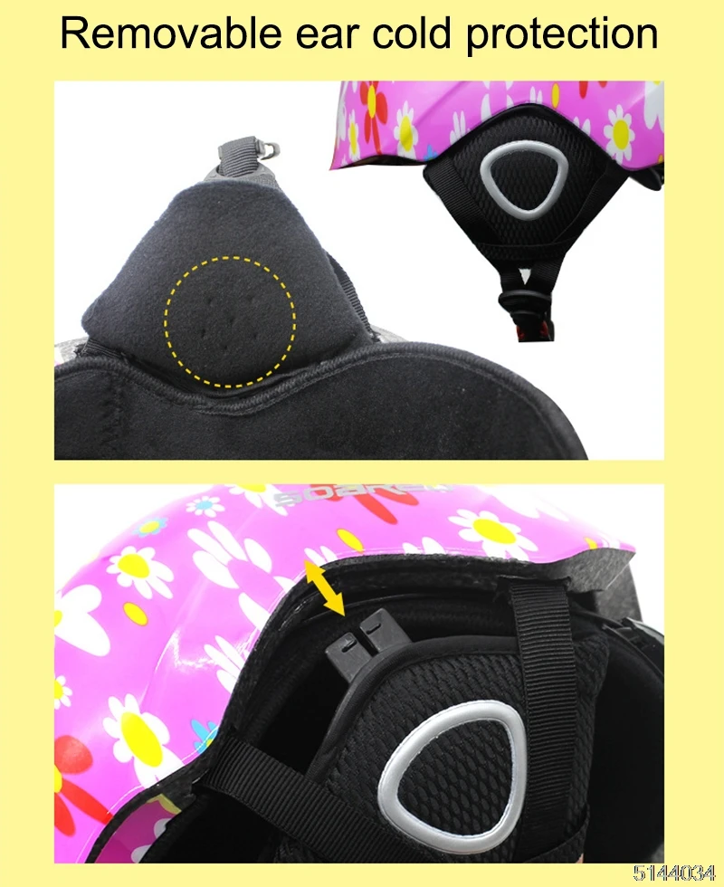 Детский лыжный шлем, шлем для сноуборда, зимний ветрозащитный флисовый скейтборд, Балансирующий велосипед/Автомобильный спортивный защитный шлем