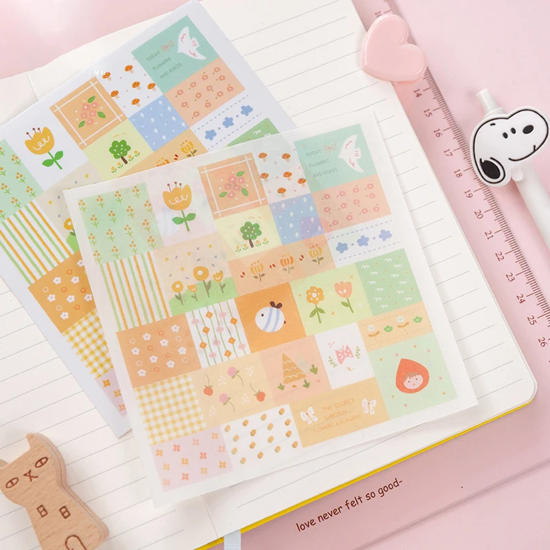 4Pcs/Pack Life is a little sweet series stickers For Kids DIY Diary Scrapbooking Photo Ablums