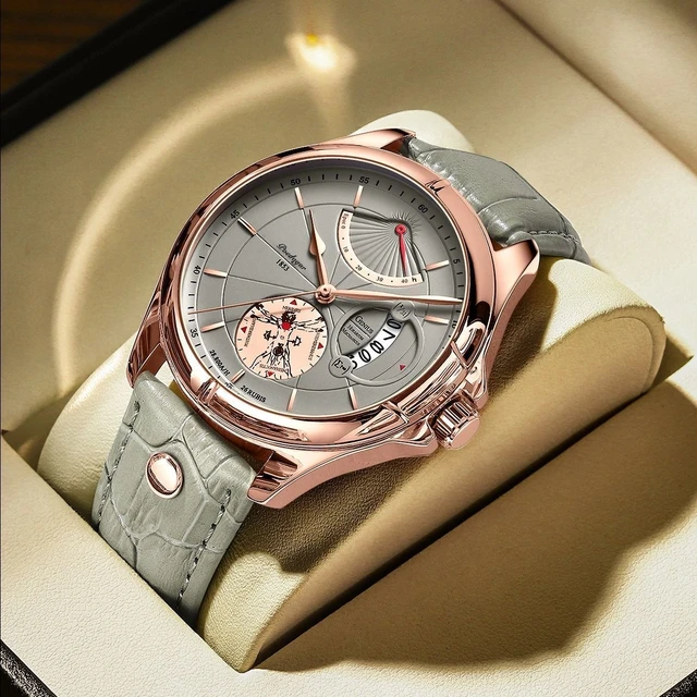 Orologio da uomo sportivo POEDAGAR di marca svizzera 2022 orologio da polso  con quadrante grande di nuova moda orologio da uomo in pelle al quarzo con  calendario impermeabile di lusso - AliExpress