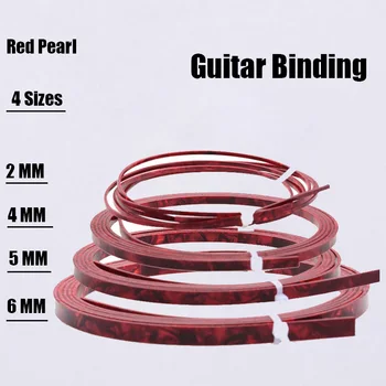 

10pcs Cool Guitar Parts Celluloid Guitar Binding Body project Purfling Strip Red Pearl-6/5/4/2 x 1.5mm