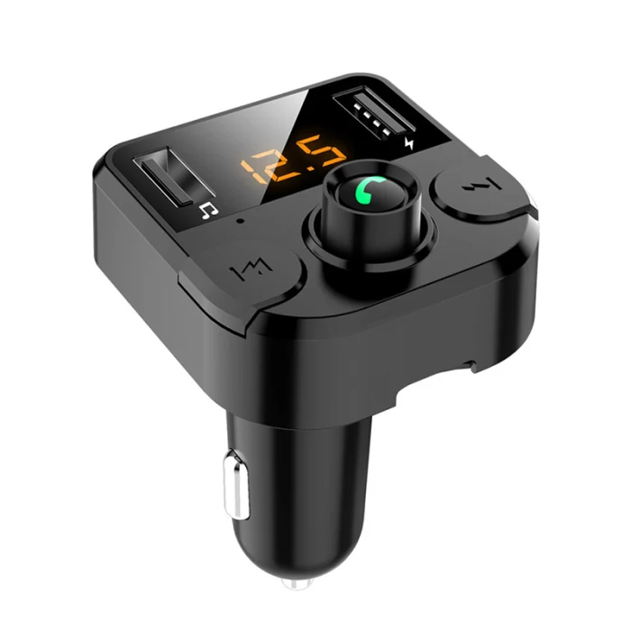2.1A 1A автомобильное зарядное устройство с двумя USB Bluetooth 5,0 автомобильный комплект беспроводной fm-передатчик воспроизведение музыки громкой связи вызов VDX99