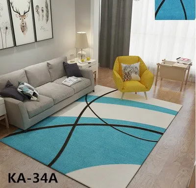 Современный простой 3D геометрический Коврик скандинавский большой размер коврик для гостиной Прихожая коврик для спальни скандинавский стиль на заказ - Цвет: KA-34A