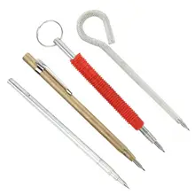 4Pcs Glass Cutter Leather Loop Pen Type Bending Handle Straight Scriber Cutting Tool Durable And Long Service Life