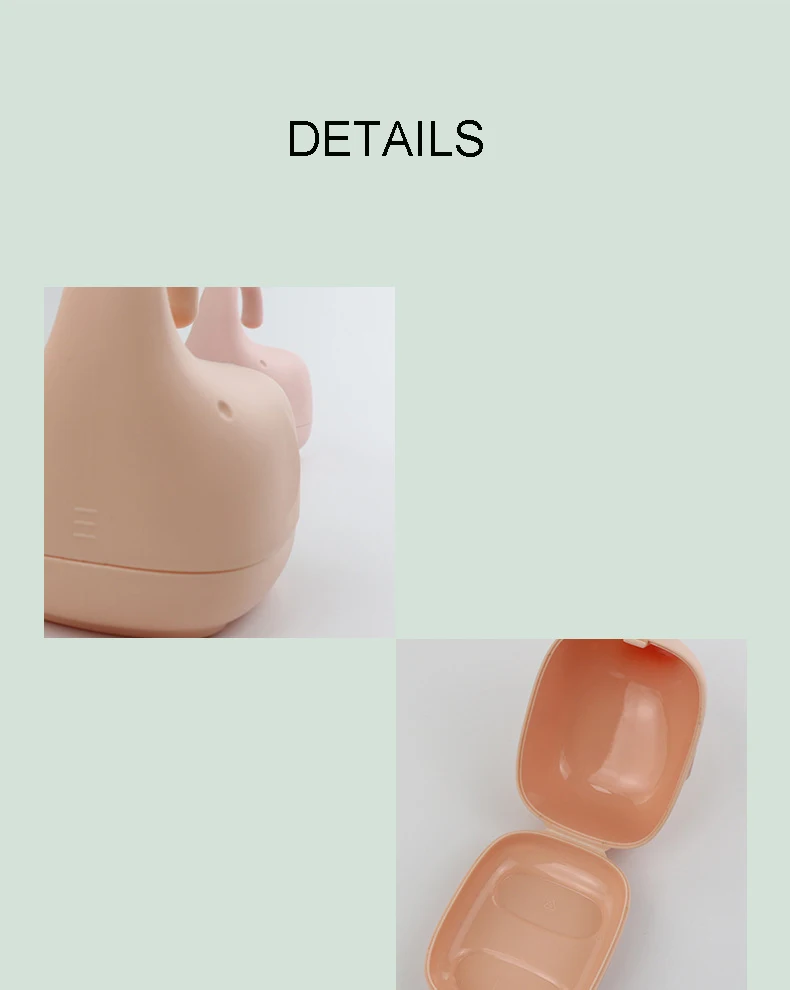 Recipiente para Chupeta de Bebê Formato de Elefante à Prova de Poeira Suporte para Chupeta Carrinho de Viagem Caixa Portátil Contêiner Case Lanche Acc pp 8 pp, contêiner, formato de elefante, à prova