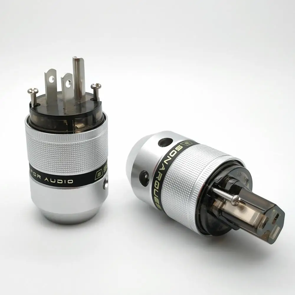 SONARQUEST Алюминий сплав P25-Ag(D) C25-Ag(D) Высокое из искусственного шелка с серебряным покрытием Мощность Plug& разъем IEC для Hi-Fi аудиоусилитель