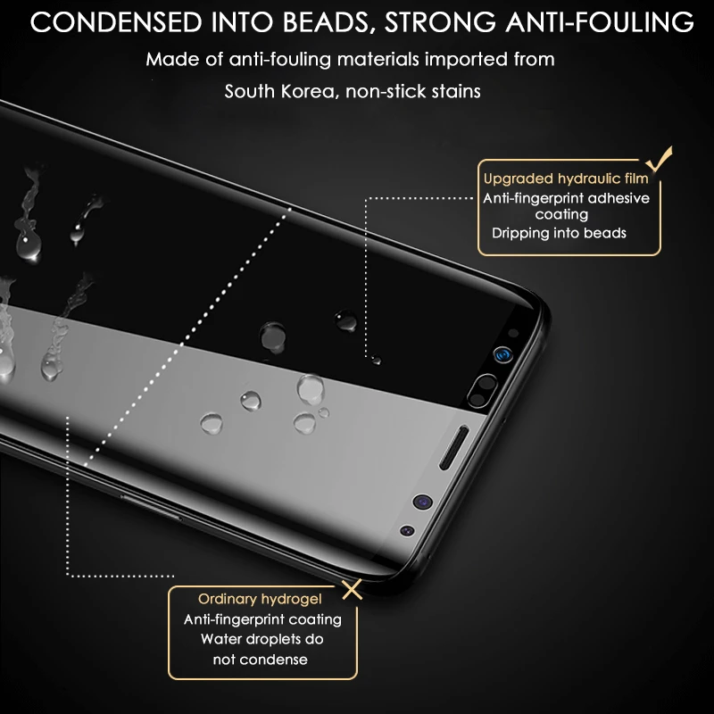 111D полный закругленный протектор экрана для samsung Galaxy S8 S9 S10 Plus Гидрогелевая пленка для samsung Note 8 9 10 10 Pro не стекло
