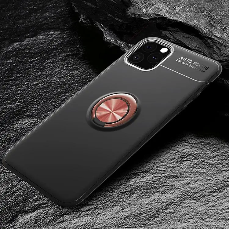 11 Для iPhone 11 чехол автомобильный Магнитный кольцевой кронштейн Силиконовый противоударный ТПУ чехол для iPhone 11/11 Pro/11 Pro Max - Цвет: 11