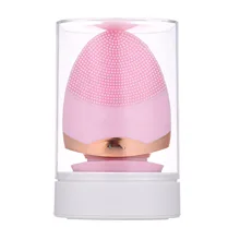 Силиконовая Очищающая щетка для лица, 6 режимов очищения, двусторонний Электрический массажер для лица, скруббер для мягкого отшелушивания, Глубокая чистка