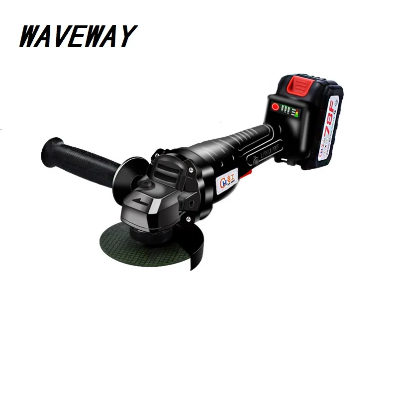 Cordless Angle Grinder 20V Lithium-Ion 6000mAh Grinding Machine Cutting Electric Angle Grinder Grinding Power Tool for Home DIY