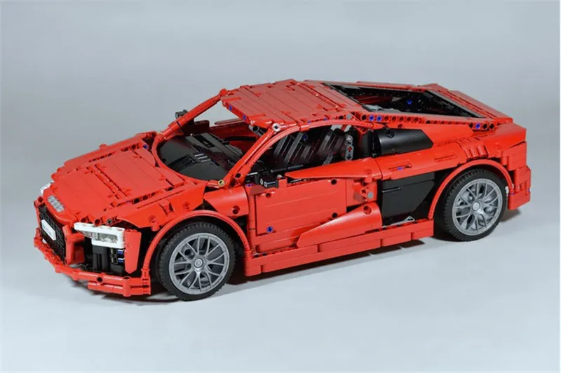 Technic RC Supercar AuDi R8 MOC набор деталей кирпича для MOC 4463 Строительные блоки Набор игрушек DIY развивающий Детский Подарок Brinquedo