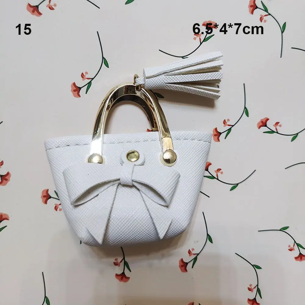 Actionfiguren Zubehör Mini Handtasche Für Puppen 1:6 - Rosa PU-Leder Tasche Für 12-Zoll Actionfiguren Polly Pocket Keepsake
