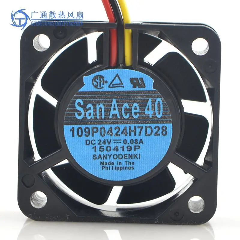 Для Sanyo 109P0424H7D28 4015 Охлаждающие вентиляторы P/N: A90L-0001-0441/39 DC24V 0.08A серверный вентилятор