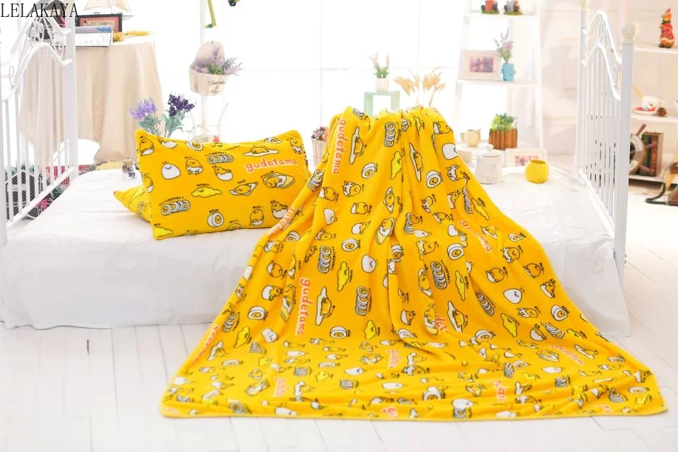 Творческая Животные Gudetama lazy Egg Yolk из фланелевой кожи кондиционер Одеяло