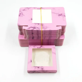 

NEW 100 pcs Packing box for eyelash blank eyelashes package Multicolor paper box white tray 25mm Eyelashes DIY flash packing box