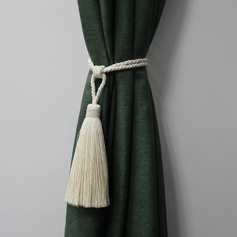

1Pc Tassel Curtain Tieback Home Decoration Cotton Curtains Holder Buckle Rope Accessories Hanging Ball Tassels