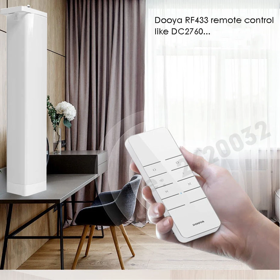 Tuya app wifi Electric Curtain Motor, Phone app RF433 Remote Control Voice control via alexa echo and Google Home Home Kit Siri for Smart Home-2