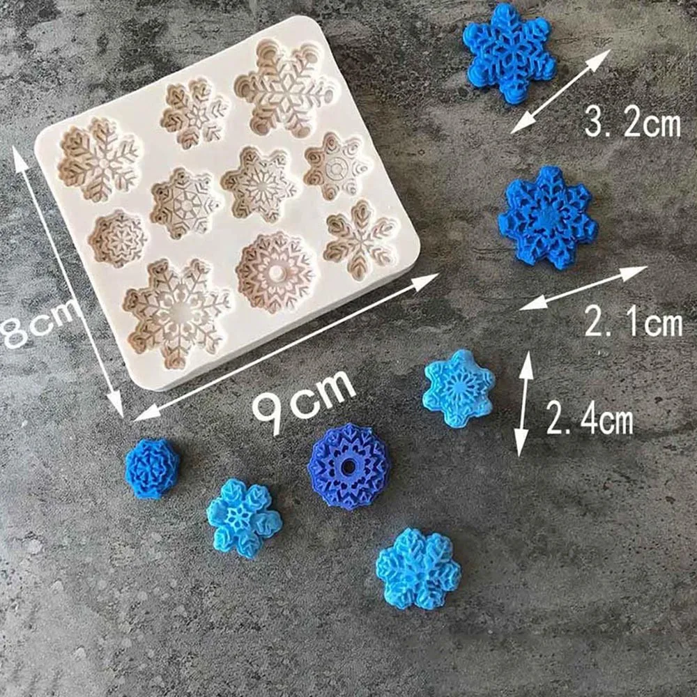 1 шт., форма снежинки, форма для торта, силиконовая форма для снежной помадки, сахарное ремесло, инструмент для торта, Снежная помадка, Рождественский зимний Декор