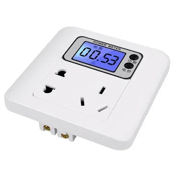 

Wall Panel Socket 10A16A Electrical/Power/Electricity Metering Power Socket Large LCD Display Smart Control Socket