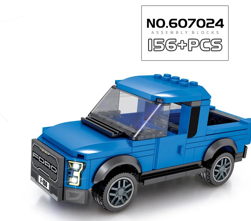 Блоки sembo Diamond Car GTR совместимы с Technic speed Voiture Ford Mustang Строительные кирпичи развивающие игрушки подарки на день рождения для мальчиков - Цвет: 607024