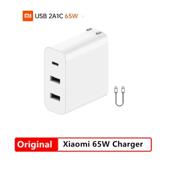 

Original Xiaomi GaN 65W Travel Charger 48% Smaller USB Type-C Smart Output PD Quick Charge 5V/9V/12V/15V=3A 10V=5A 20V=3.25A