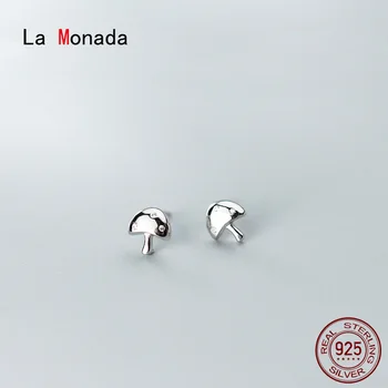 

La Monada Stud Earrings For Women Silver 925 Minimalist Mushroom Fine Women Earrings Jewelry Stud Earrings 925 Sterling Silver
